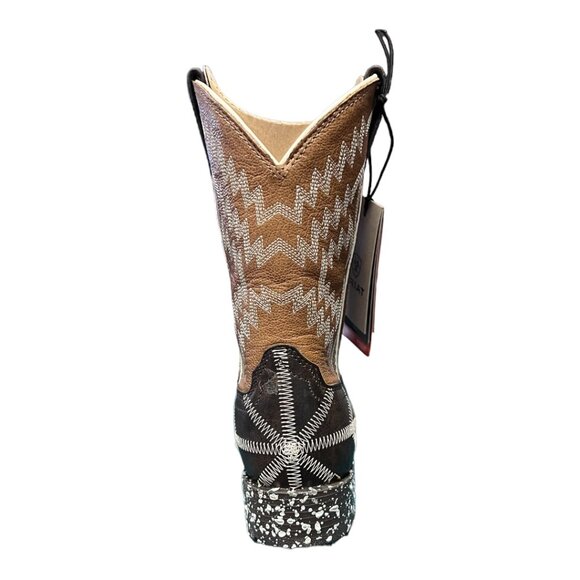 ARIAT KIDS BOOT IN PHANTON TYCOON Black And Brown And White Size 9.5 - Picture 3 of 6